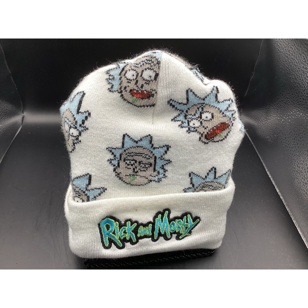 Rick & Morty Knitted Thermal Skullcap Beanie One Size (White)